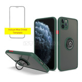 Funda Protector Uso Rudo Matte Anillo Serie Motorola