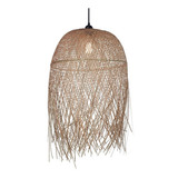 Lampara Colgante Cloe Bamboo 45 Cm 1 Luz E27 Apto Led Color Marrón