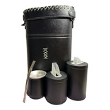 Set Matero Bolso Con Division De Ecocuero Mate Termico Latas