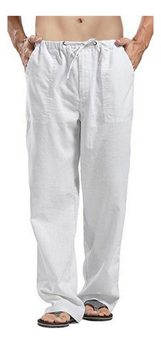 Pantalones Casuales De Lino Y Algodón Para Hombres