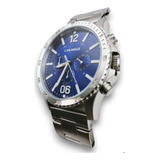 Reloj Bulova Caravelle Fondo Azul Acero Inox Plateado Hombre