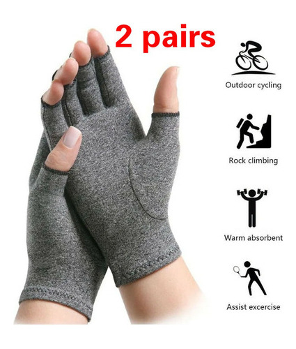 2 Pares De Guantes De Compresión De Manos Para Artritis De A