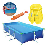 Piscina 6200 L + Lança Água + Colete Infantil 3-6 Anos