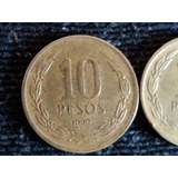 Moneda Chile 10 Pesos 1999 Cuño Gastado (x1074