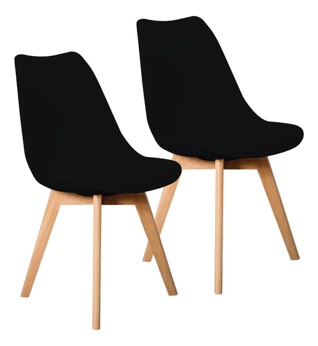 Set/kit 2 Silla Tulip Eames Acojinada Minimalista Moderna