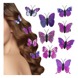 Pinzas Para El Cabello De Mariposa Penta Angel, 8 Unidades,.