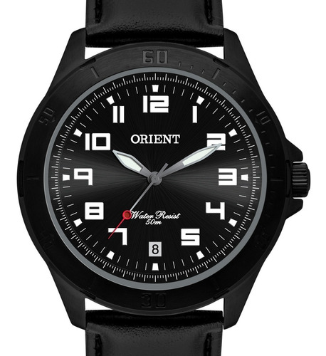 Relógio Orient Masculino Couro Preto - Mpsc1008 P2px