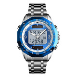 Alarme De Fornecimento De Relógio Dual Solar Waterproof Date