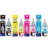 Kit 4 Tintas Epson T664 Originales L380 L395 L575 L1300