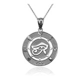 Collar De Amuleto De Buena Suerte Con Ojo De Horus De Plata