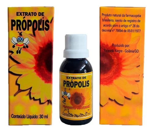 12 Un Extrato De Própolis Gota 30ml - Conta Gota Puro