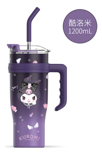 Vaso Termo De Agua Sanrio Kuromi Hello Kitty De 1200 Ml