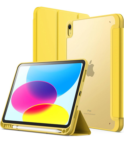 Jetech Funda Mate P/ iPad 10 De 10.9 PuLG 2022 10.ª Amarillo