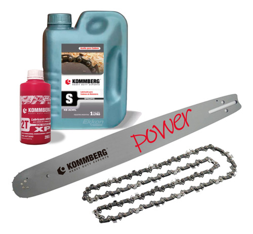 Combo Espada Cadena Motosierra 20  Aceite Cadena 1l Aceite2t