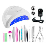 Set Cabina Uv Para Uñas Gel + Accesorios Manos Pies Gadnic