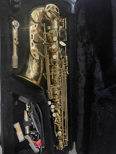 Sax Alto Seminovo Todo Revisado (réplica Do Selmer)