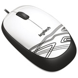 Logitech Mouse M105 White Usb 3 Botones Ambidiestro