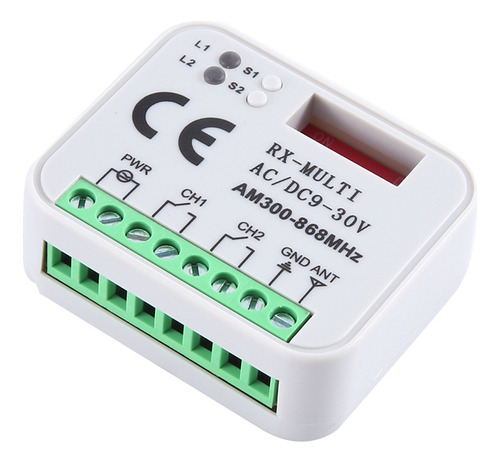 Receptor Universal Rx Multifrecuencia 300-868 Mhz, 2 Canales