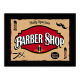 Quadro Decorativo Grande Barber Shop Salão Barbearia Tesoura