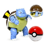 Pokemon Figura De Acción Blastoise Pokeball De Anime Juguete