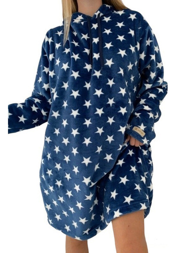 Pijama Maxi Buzo Unisex De Polar Soft Estampado