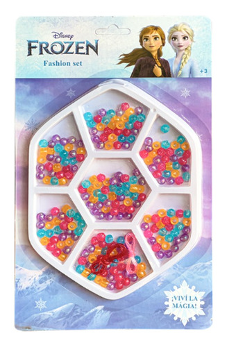 Frozen Mostacillas Fashion Set Pulsera Collares Juguete Niña