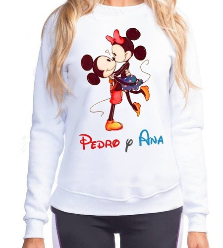 Sudadera Sweater Para Parejas C/ Nombre Personalizadas Mouse