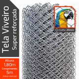 Tela Viveiro Arara Caninde Fio 16 Malha 20mm  - 5m X 1,80m