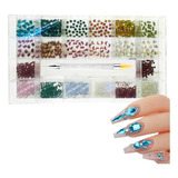 Cristales Gemas + Caja Acrilica Grande + Katana Lapiz Magico Color Mix De Colores