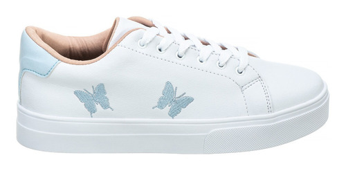 Tenis Femininos Branco Casual Borboleta Estilo Shoes