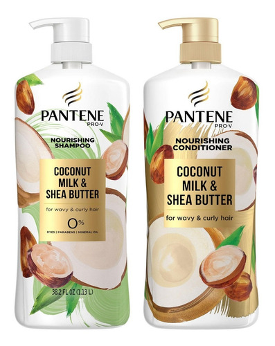 Pantene Pro-v Coconut Milk Y Karite Set, Natural 38.2oz