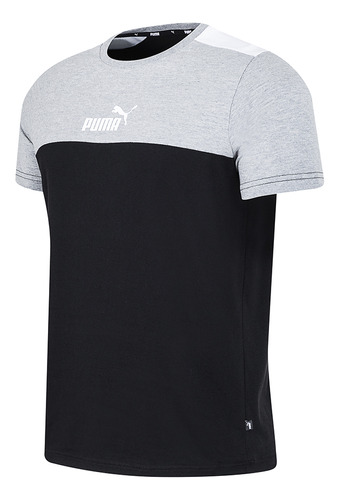 Remera Puma Essentials+ Colorblock Gris Solo Deportes