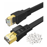 Cable Ethernet Cat 8 De 50 Pies, Cable De Red Plano De ...