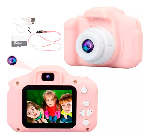 Camara Hd Para Niños Videos Fotos Recargable + Memoria 32gb