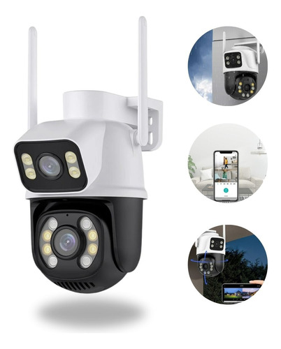 Câmera De Segurança Wi-fi Smart Camera A28b Dupla 3mp Icsee