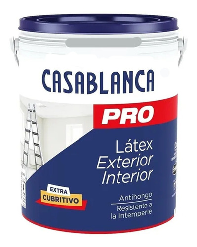 Casablanca Pro 4 Lt Pintura Latex Exterior Antihongo Lavable