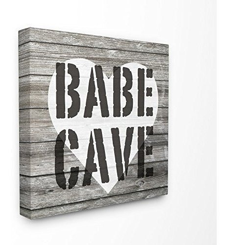 Stupell Industries Babe Cave Glam Girl Planks - Lienzo Para 