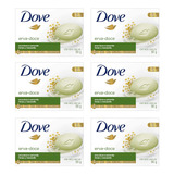 Kit 6 Sabonetes Barra Hidratante Erva Doce Camomila Dove 90g