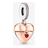 Charm Pandora Corazón Cofre Rosa Original Plata S925