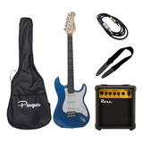 Kit Combo Guitarra Eléctrica Parquer Con Amplificador 10w 