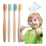 Cepillo De Dientes Ecológico De Bambú Biodegradable Niños Color Verde