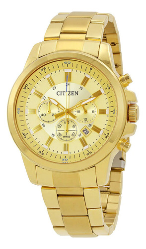 Reloj Citizen An808351p Hombre Cronografo Fechador Am/pm Color De La Malla Dorado Color Del Bisel Dorado Color Del Fondo Dorado