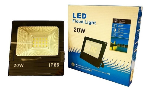 Foco Proyector Led Plano Reflector 20w 12 Led Exterior