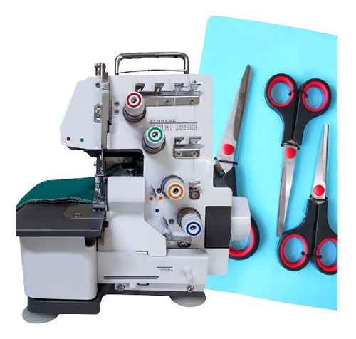 Overlock Semi Industrial 4 Hilos  + Kit 3 Tijeras 