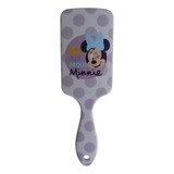 Cepillo Paleta Neumático Minnie Lunares Disney Lic Oficial