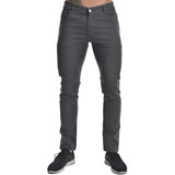 Pantalon Jean Gabardina Gris Clasico Excelente Calidad