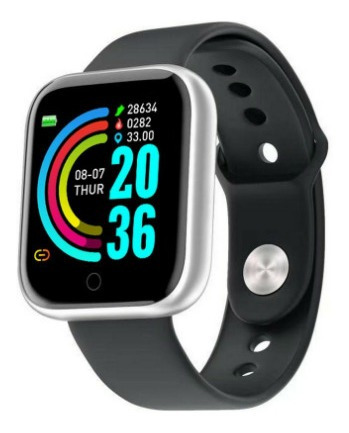 Relógio Y68 Smart Watch À Prova Dágua Usb Esportivo 