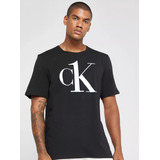 Remera Calvin Klein Color Negra, Ck Logo