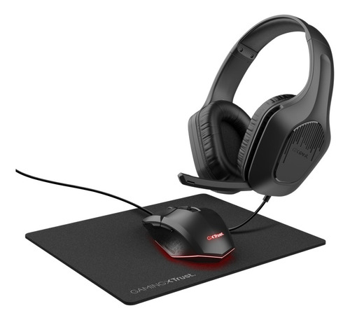 Combo Mouse Gaming + Pad + Auriculares Gaming Trust Gtx