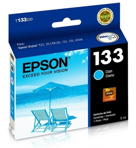 Cartucho Epson 133 Cyan T133220  Lacrado